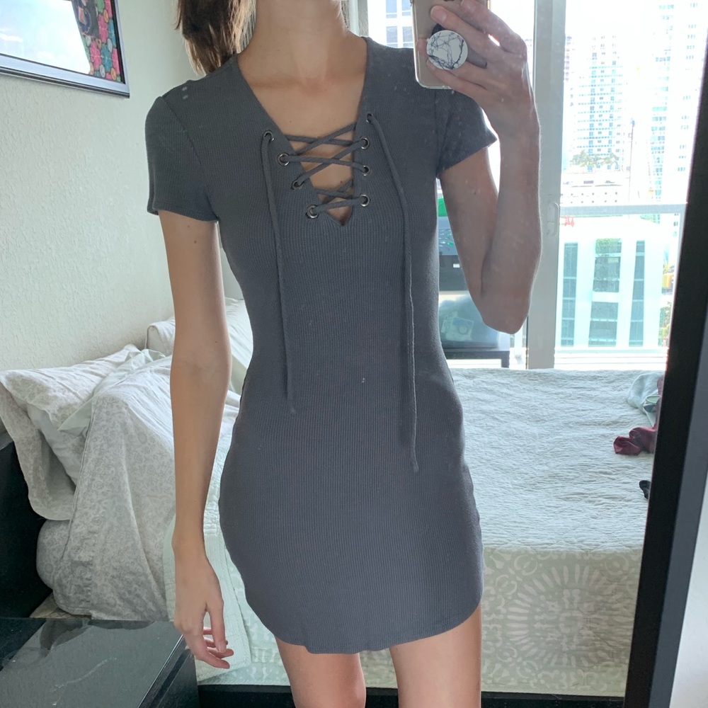 Lace up dress